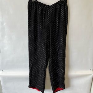 Liz Claiborne Black Red Reversible Pants NWT
